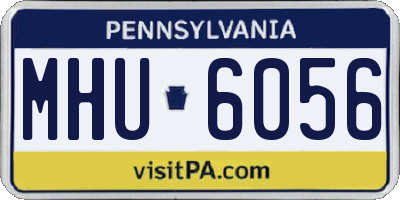 PA license plate MHU6056