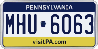 PA license plate MHU6063