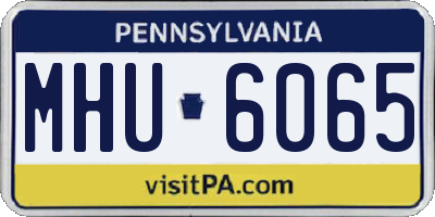 PA license plate MHU6065