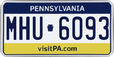 PA license plate MHU6093