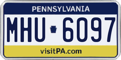 PA license plate MHU6097