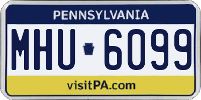 PA license plate MHU6099