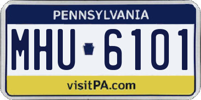 PA license plate MHU6101