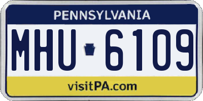 PA license plate MHU6109