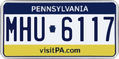 PA license plate MHU6117