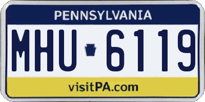 PA license plate MHU6119