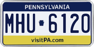 PA license plate MHU6120
