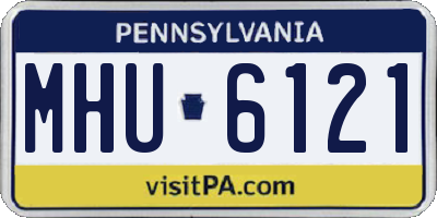 PA license plate MHU6121