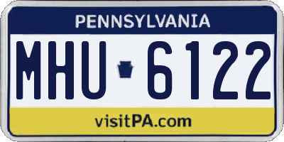PA license plate MHU6122