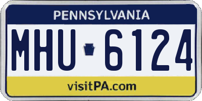 PA license plate MHU6124