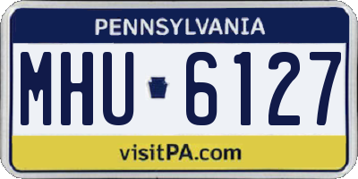 PA license plate MHU6127