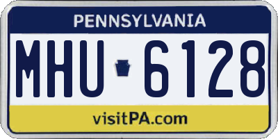 PA license plate MHU6128