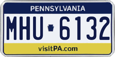 PA license plate MHU6132