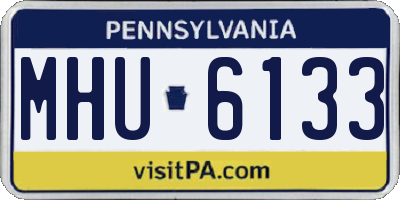 PA license plate MHU6133