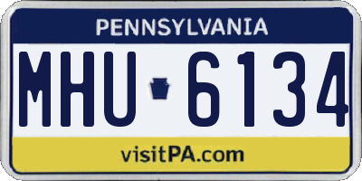 PA license plate MHU6134