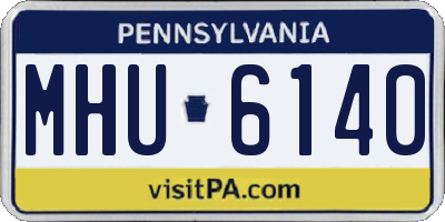 PA license plate MHU6140