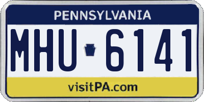PA license plate MHU6141