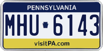PA license plate MHU6143