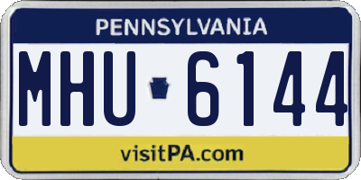 PA license plate MHU6144