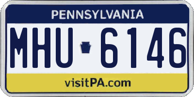 PA license plate MHU6146