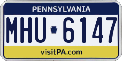 PA license plate MHU6147