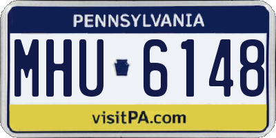 PA license plate MHU6148