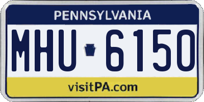PA license plate MHU6150