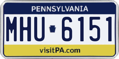 PA license plate MHU6151