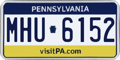 PA license plate MHU6152