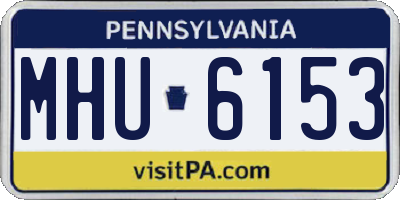 PA license plate MHU6153