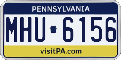 PA license plate MHU6156