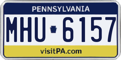 PA license plate MHU6157