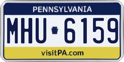 PA license plate MHU6159