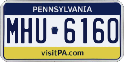 PA license plate MHU6160