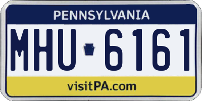 PA license plate MHU6161