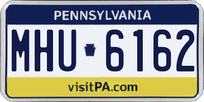 PA license plate MHU6162
