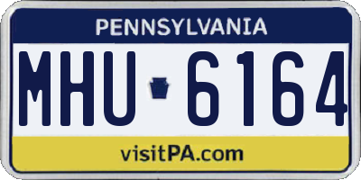 PA license plate MHU6164