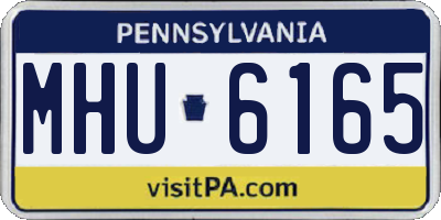 PA license plate MHU6165