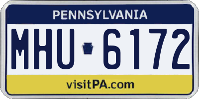 PA license plate MHU6172