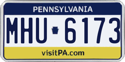 PA license plate MHU6173
