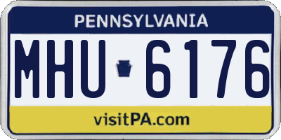 PA license plate MHU6176