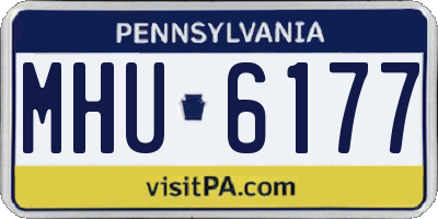 PA license plate MHU6177