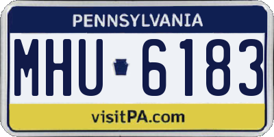 PA license plate MHU6183