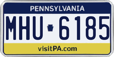 PA license plate MHU6185