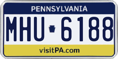 PA license plate MHU6188