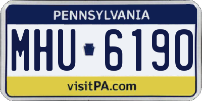 PA license plate MHU6190