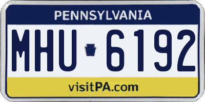 PA license plate MHU6192