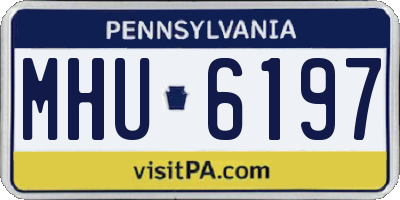 PA license plate MHU6197