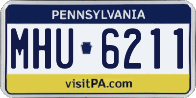PA license plate MHU6211