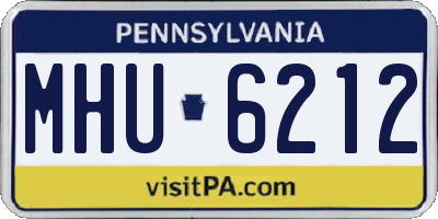 PA license plate MHU6212